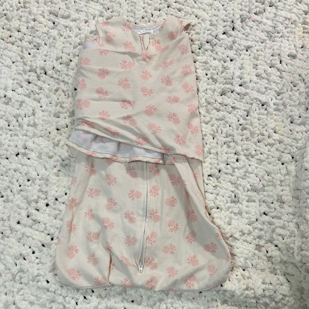 Halo Sleep Sack Swaddle Pink Rose Print